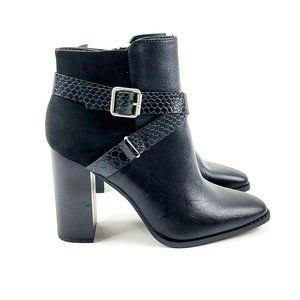 New Black Justfab Women Fall Winter Black Ankle Boots Size 8.5 US